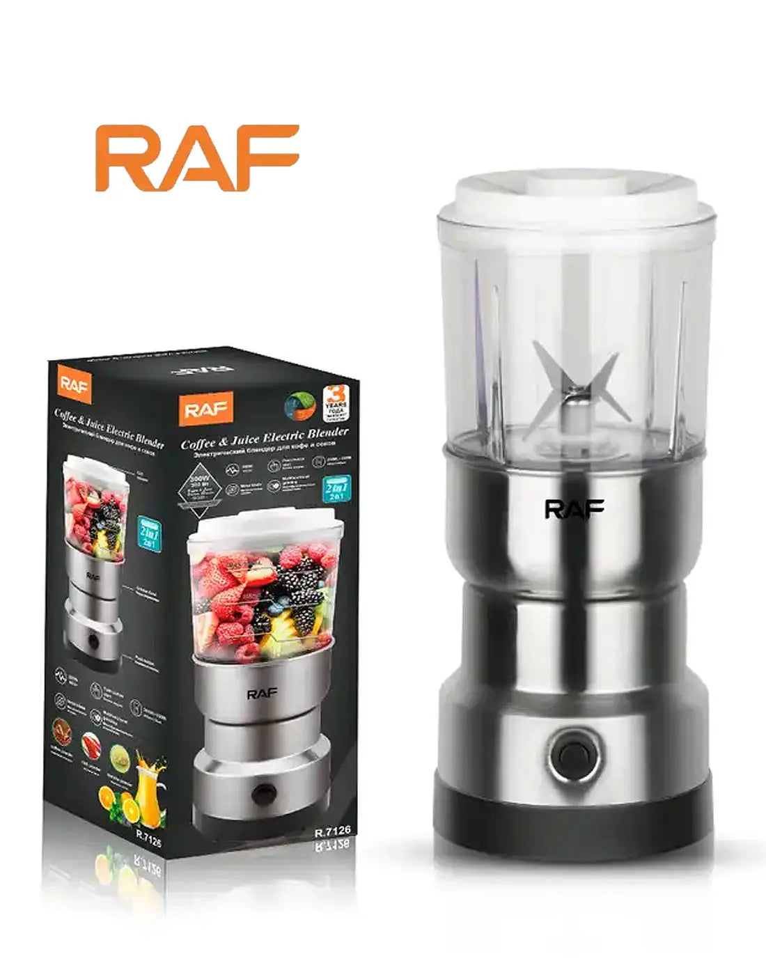 RAF 2 in 1 Coffee & Juice Electric Blendor