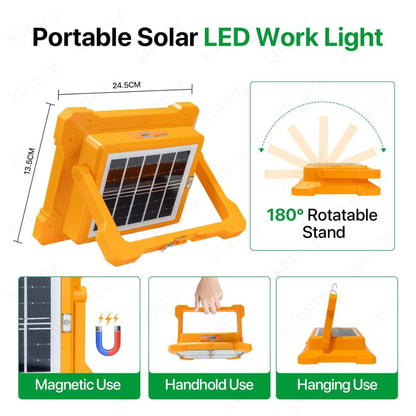Solar Search Light with Solar Panel