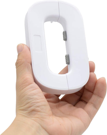 White Home Refrigerator Fridge Freezer Door Lock -Baby Safety Child Lock,Latch Catch Toddler Kids Child Cabinet Fridge Locks,Easy to Install and Use 3M Adhesive no Tools Need or Drill