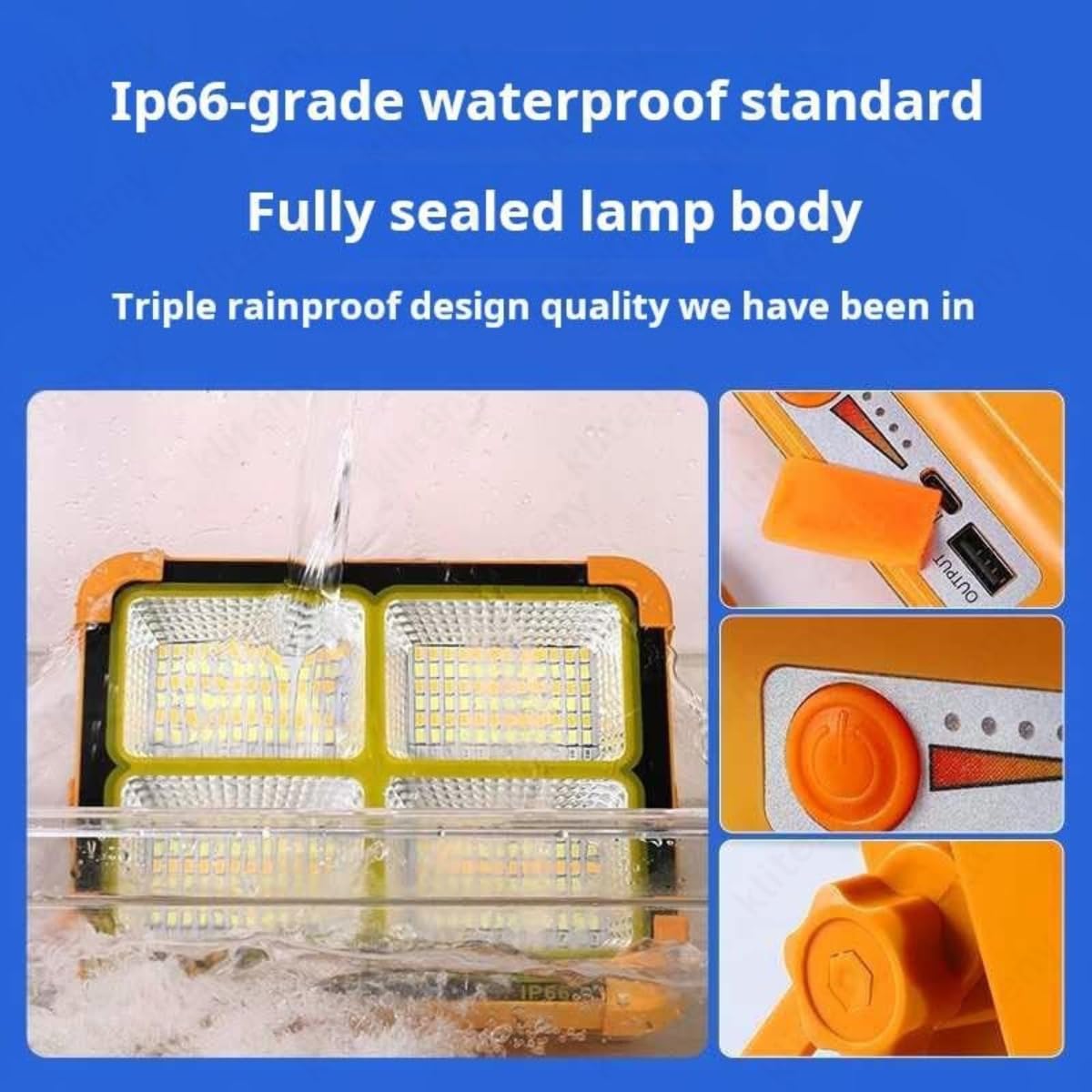 Solar Search Light with Solar Panel
