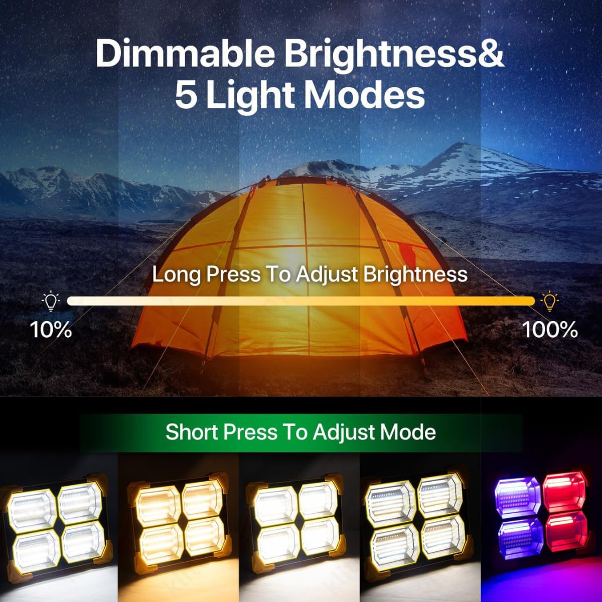 Solar Search Light with Solar Panel