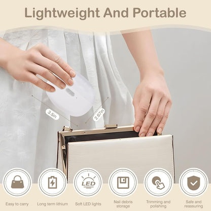Electric Nail Clipper, Automatic Clipper With 2-Speed File For Adults, Baby Safe Fingernail Drill, Cutter & Shine Buffer 2-In-1 Manicure Pedicure Tool